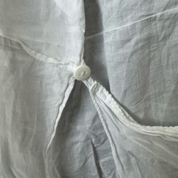 J.Jill Wrap Top Women’s Large Sheer Embroidered Butterfly Sleeveless Boho Blouse - Picture 9 of 14